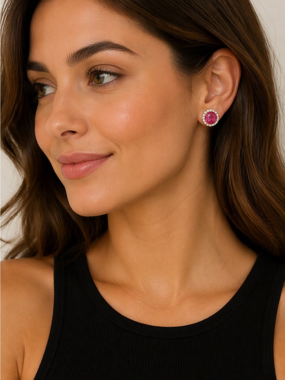 Rudy Halo Stud Earrings - Elegant Women's Jewelry